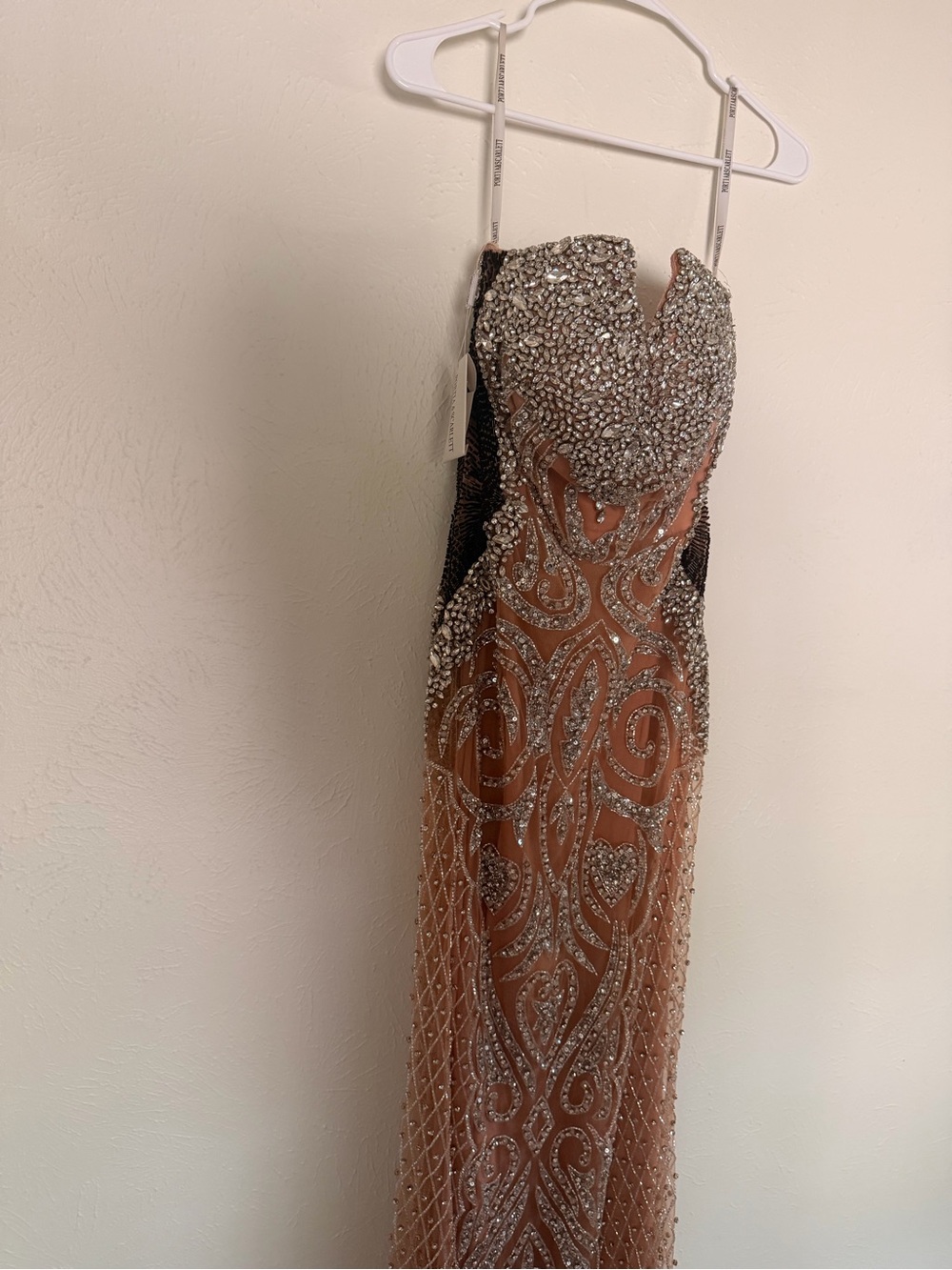 NWT PORTIA AND SCARLETT PS24867C RHINESTONE EMBELLISHED RED CARPET DRESS size 14 - Picture 4 of 12